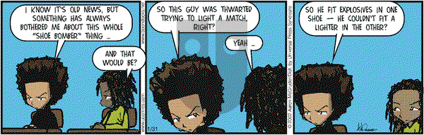The Boondocks on Thursday January 31, 2002 Comic Strip