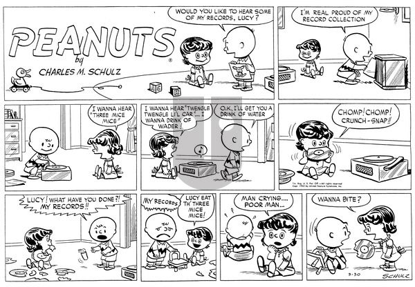 Peanuts on Wednesday August 27, 2003 Comic Strip