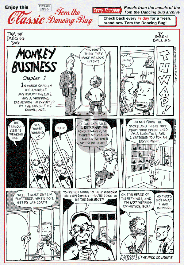 Tom the Dancing Bug on Thursday April 9, 2015 Comic Strip