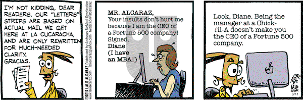 La Cucaracha on Saturday March 11, 2017 Comic Strip