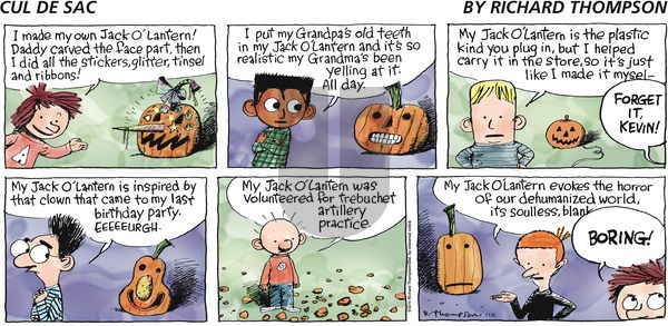 Cul de Sac on Sunday November 8, 2015 Comic Strip