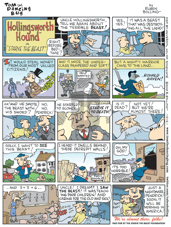 Tom the Dancing Bug on Friday December 10, 2010 Comic Strip