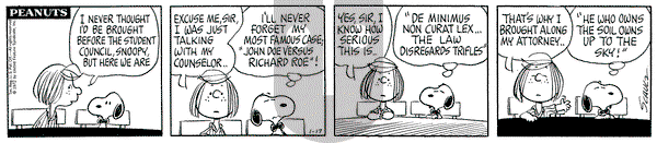 Peanuts on Monday January 17, 1972 Comic Strip