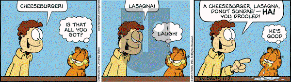 Garfield on Wednesday November 21, 2012 Comic Strip