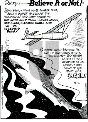 Ripley's Believe It or Not on Tuesday August 1, 2000 Comic Strip
