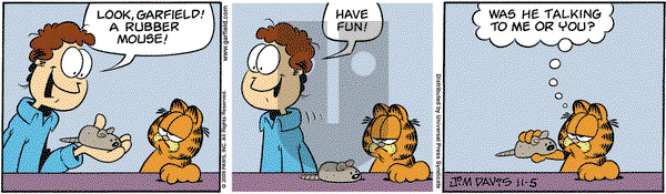 Garfield on Thursday November 5, 2009 Comic Strip