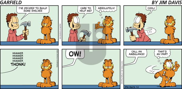 Garfield on Sunday July 5, 2015 Comic Strip