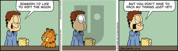 Garfield on Friday October 10, 2014 Comic Strip
