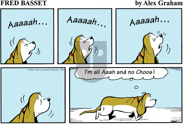 Fred Basset on Sunday July 1, 2007 Comic Strip