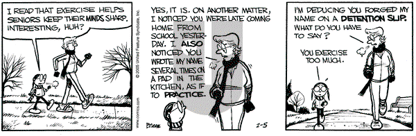 Grand Avenue on Saturday February 5, 2005 Comic Strip