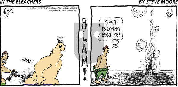 In the Bleachers on Sunday March 15, 2015 Comic Strip