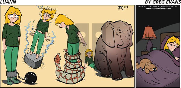 Luann - Sunday November 9, 2014 Comic Strip