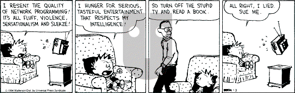 Calvin and Hobbes - Monday January 3, 1994 Comic Strip