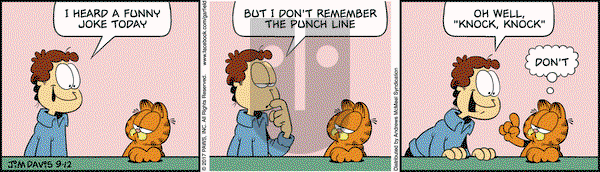 Garfield - Tuesday September 12, 2017 Comic Strip