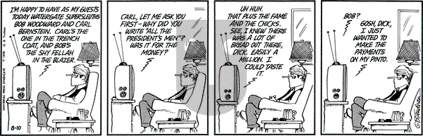 Doonesbury on Saturday August 10, 1974 Comic Strip