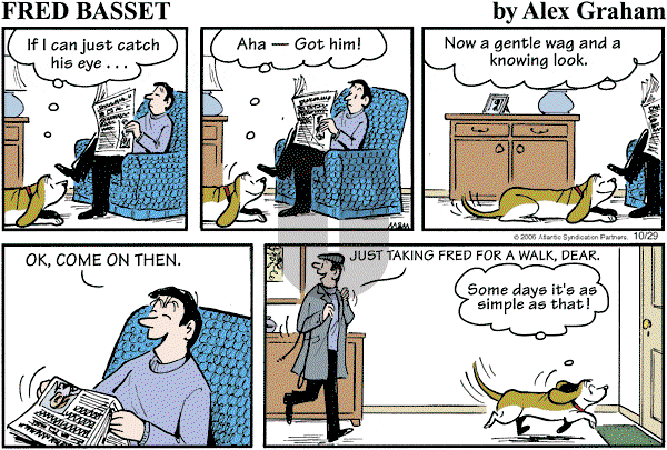 Fred Basset on Sunday October 29, 2006 Comic Strip
