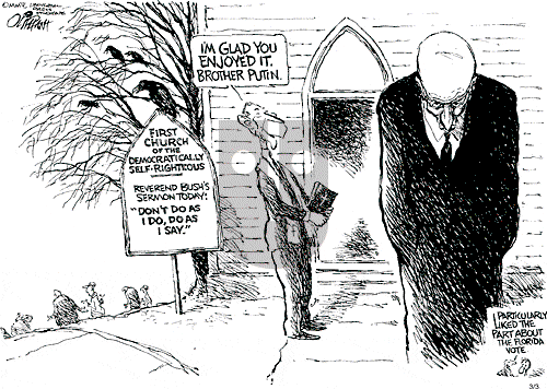 Pat Oliphant on Sunday March 13, 2005 Comic Strip