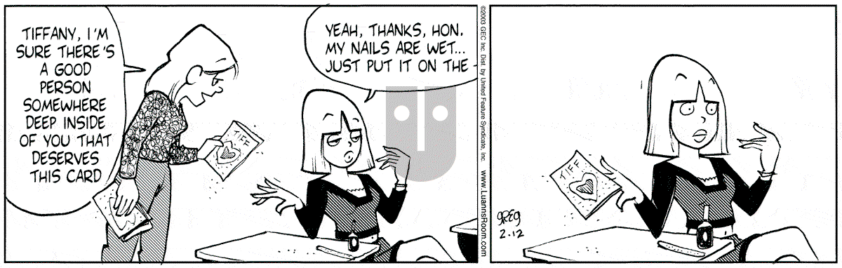 Luann - Wednesday February 12, 2003 Comic Strip