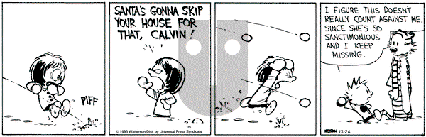Calvin and Hobbes on Friday December 24, 1993 Comic Strip