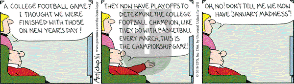 The Born Loser on Monday January 11, 2016 Comic Strip