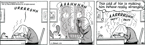 Fred Basset on Thursday November 22, 2001 Comic Strip