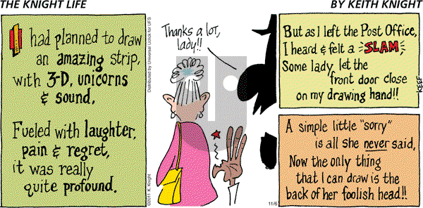 The Knight Life on Sunday November 6, 2011 Comic Strip
