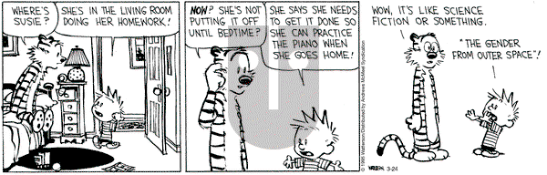 Calvin and Hobbes on Monday March 24, 2025 Comic Strip