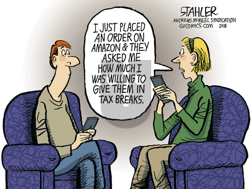 Jeff Stahler on Thursday November 15, 2018 Comic Strip