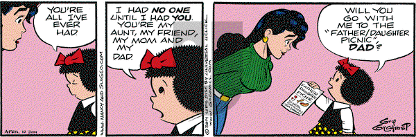 Nancy on Thursday April 10, 2014 Comic Strip