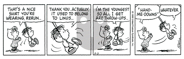 Peanuts on Friday May 3, 1996 Comic Strip