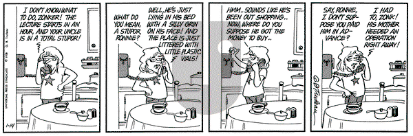 Doonesbury on Saturday January 14, 1978 Comic Strip
