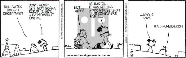 Over the Hedge on Tuesday December 15, 1998 Comic Strip