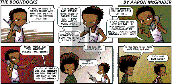 The Boondocks - Sunday April 16, 2000 Comic Strip