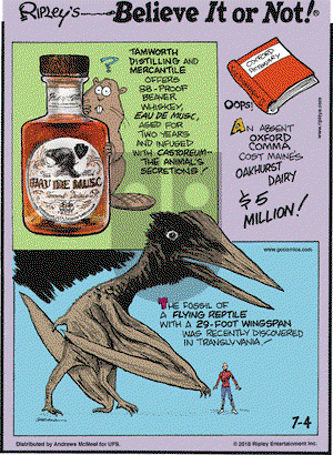 Ripley's Believe It or Not on Wednesday July 4, 2018 Comic Strip