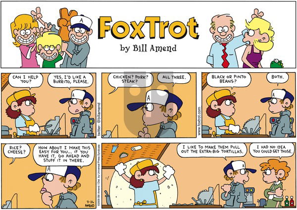 FoxTrot on Sunday July 22, 2012 Comic Strip