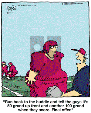 In the Bleachers on Monday October 13, 2008 Comic Strip