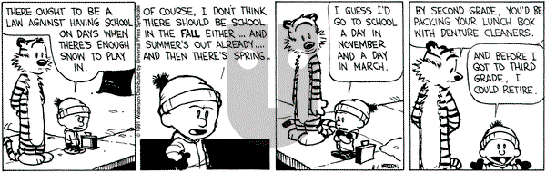 Calvin and Hobbes on Friday February 1, 1991 Comic Strip