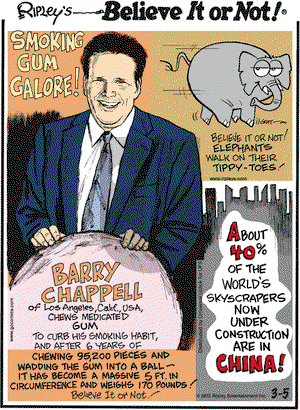 Ripley's Believe It or Not on Monday March 5, 2012 Comic Strip