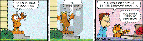Garfield on Thursday October 13, 2016 Comic Strip