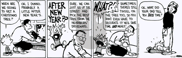 Calvin and Hobbes on Monday December 22, 2014 Comic Strip