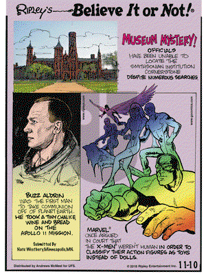 Ripley's Believe It or Not on Saturday November 10, 2018 Comic Strip