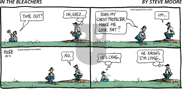 In the Bleachers - Sunday October 4, 2009 Comic Strip