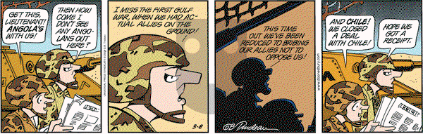 Doonesbury on Saturday March 8, 2003 Comic Strip