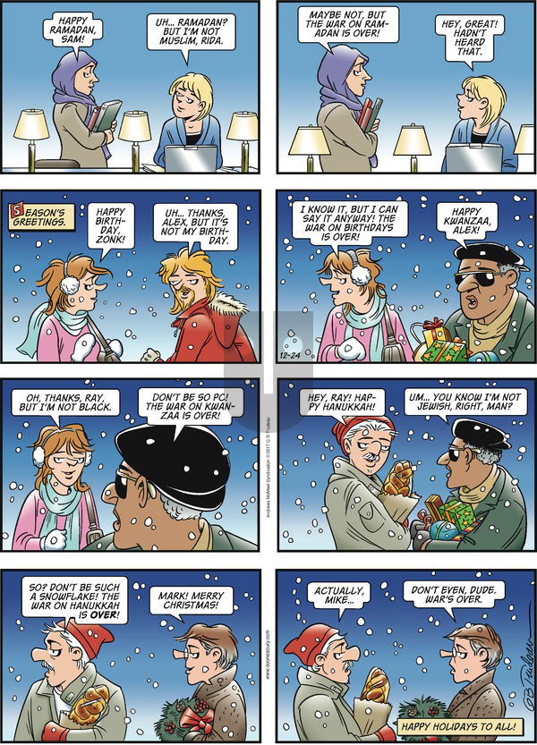 Doonesbury on Sunday December 24, 2017 Comic Strip