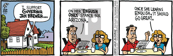 La Cucaracha on Monday September 20, 2010 Comic Strip
