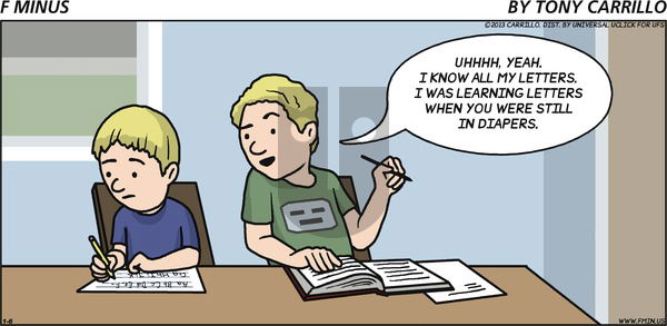 F Minus on Sunday January 6, 2013 Comic Strip