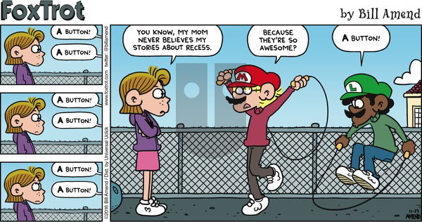 FoxTrot on Sunday November 27, 2016 Comic Strip