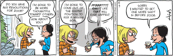 Cleats - Monday December 31, 2007 Comic Strip