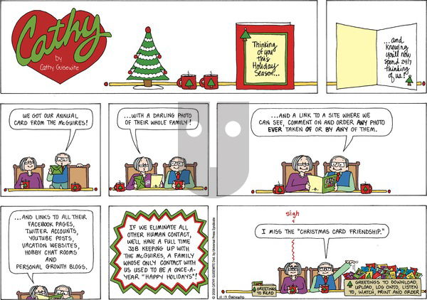 Cathy Classics on Sunday December 13, 2009 Comic Strip