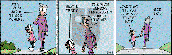 Grand Avenue on Thursday March 29, 2018 Comic Strip